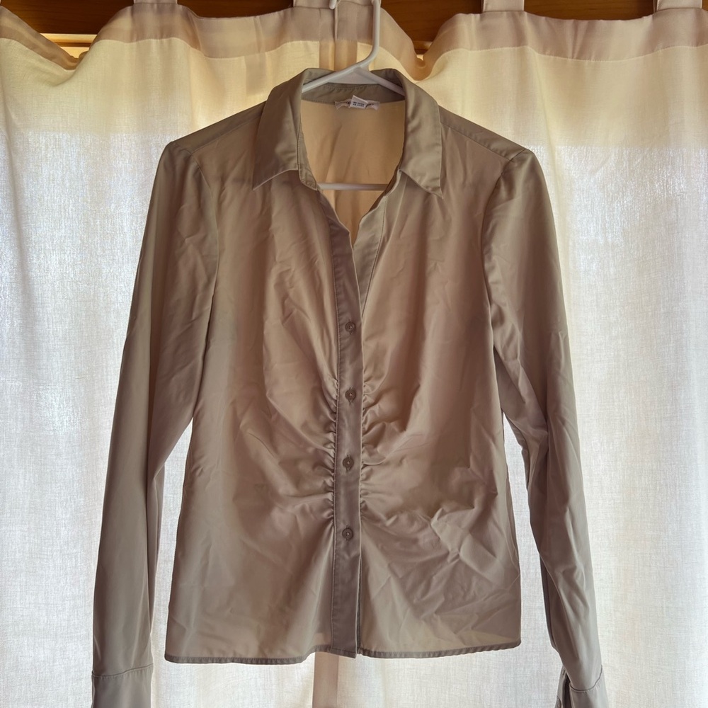 Calvin Klein Brown Long Sleeve Button Down Shirt